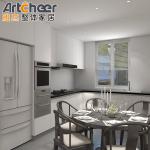 Durable Prefabricated Solid Wood Shaker Style Kitchen Cabinets With Radius