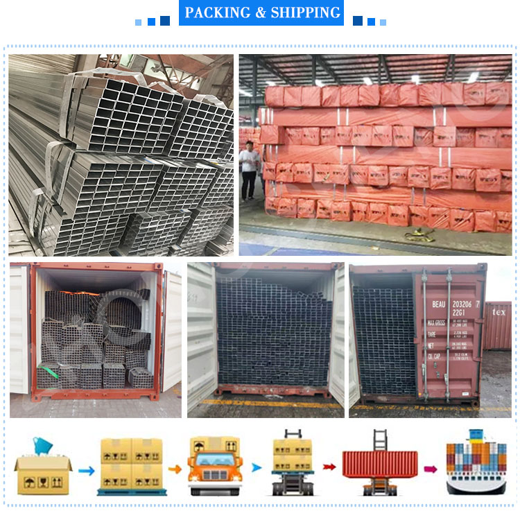 Hot Dipped Galvanized Square and Rectangular Steel Pipe Weight of Angang 40x40 SHS 15*15-100*100 ±1% Tolerance