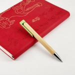 Creative Promotional Bamboo Wood Pen 1.0mm Environmently Retractable Ballpoint