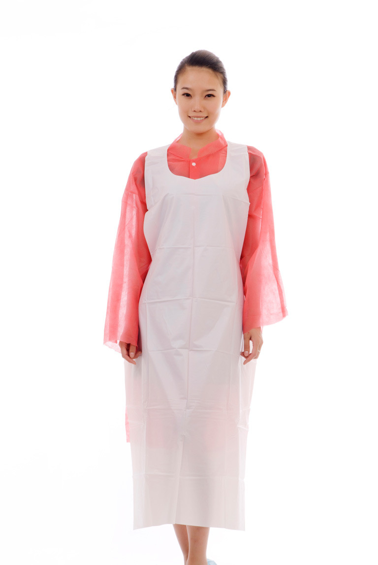 PE Odorless Disposable Isolation Gowns PE Apron Without Sleeves