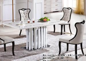 Quality home dining room 4 seater rectangle marble table furniture wholesale