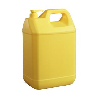 Quality Yellow Detergent Plastic 1 Gallon Chemical Containers With Pump 210g wholesale
