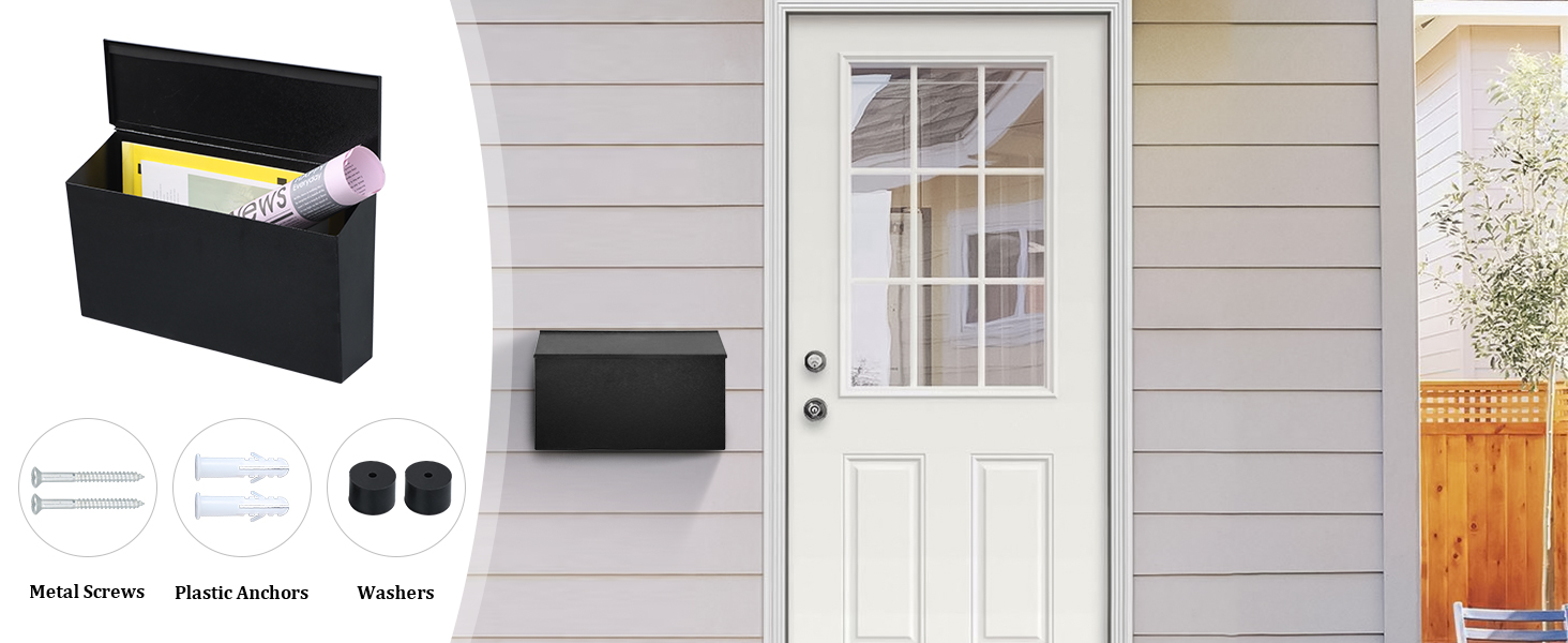 Apartment Outdoor Package and Newspaper Storage Box with Customizable Logo and Red Flag
