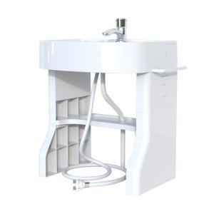 Quality White/Pink Small Size Plastic Pedestal Sink For Children CPC Certificate wholesale