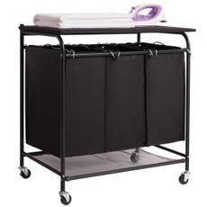 Quality Oxford Ironing 29&quot; Three Grid Steel Laundry Basket wholesale