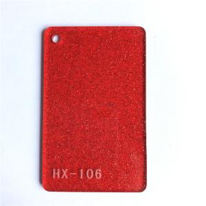 Quality Red Glitter Acrylic Sheets 3mm Custom Cutting Plastic Panels 48x96 Inches wholesale