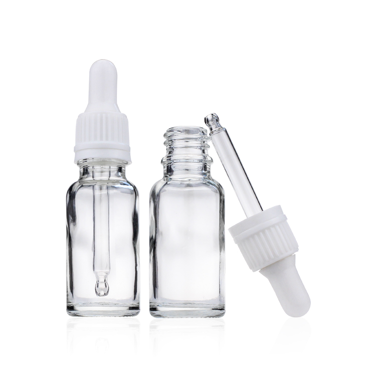20ml Wholesale Clear Glass Dropper Bottles-Essential Oil Makeup Cosmetic Containers