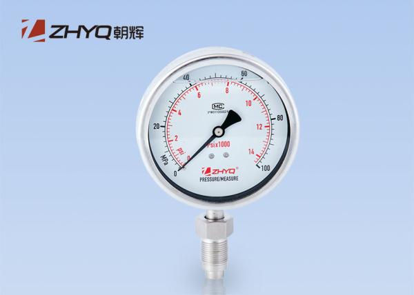Diaphragm Homogenizer Pressure Gauge , Stainless Steel Pressure Gauge High