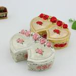 Double Heart Shape Metal Materials Jewelry Bracelet Box