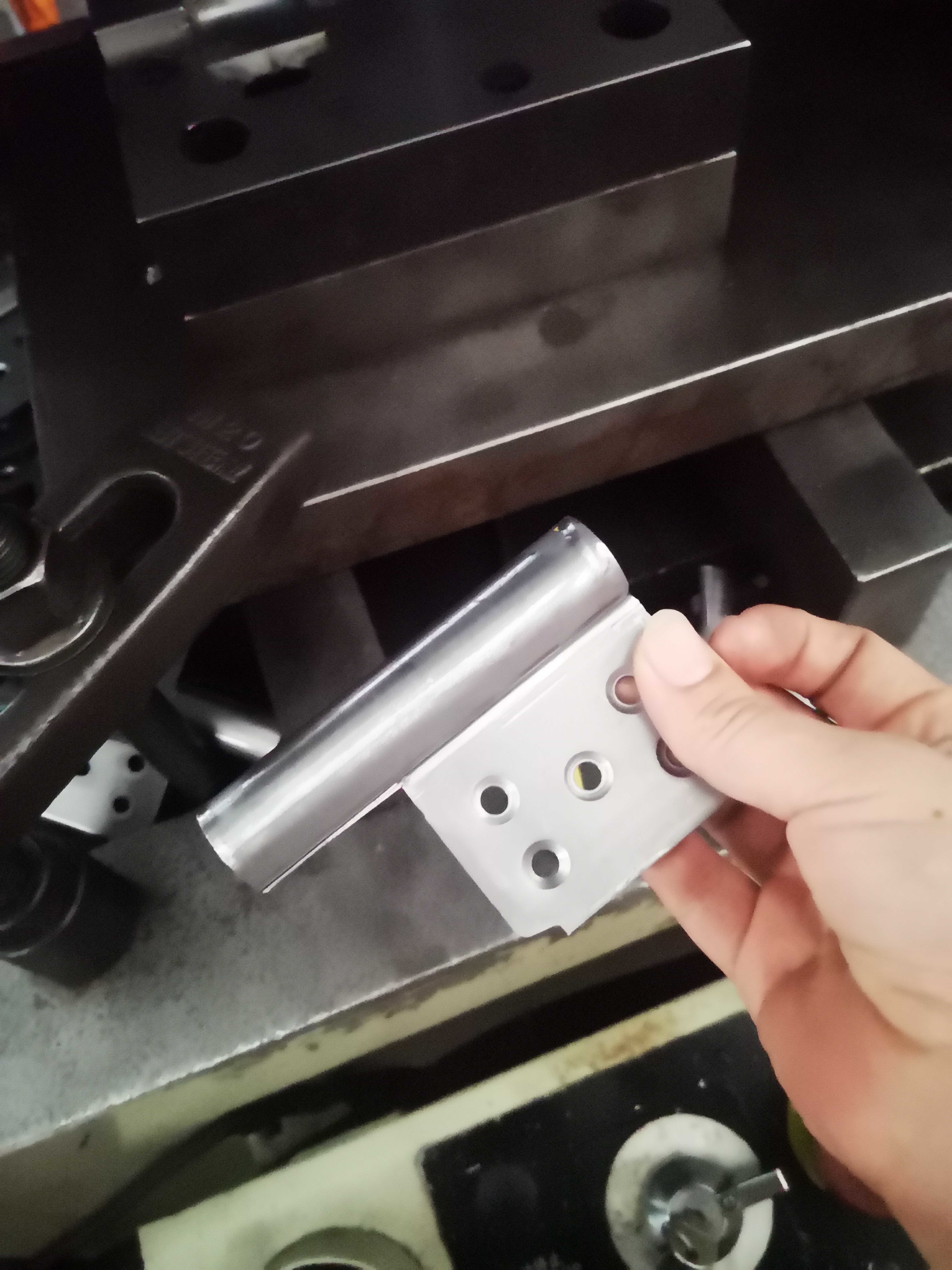 Custom Sheet Metal Mounting Bracket with Welded Tube | Precision Stamped Steel Support Component for Mechanical Assembly and Industrial Equipment