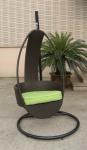 White Resin Wicker swing chair , Hand-Woven Rattan Hanging Chair
