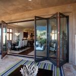 Exterior Commercial Aluminium Doors , Alloy Frame Folding Glass Doors For