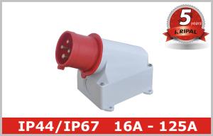 Quality Single Phase 32A IP44 Industrial Plugs / Industrial Power Sockets wholesale