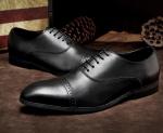 All Seasons Men Formal Dress Shoes Brown Embossed Patent Leather Mens Shoes