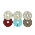 4 inch 3 Steps Concrete Polishing Tools Abrasive Pad 3mm Resin Thickness