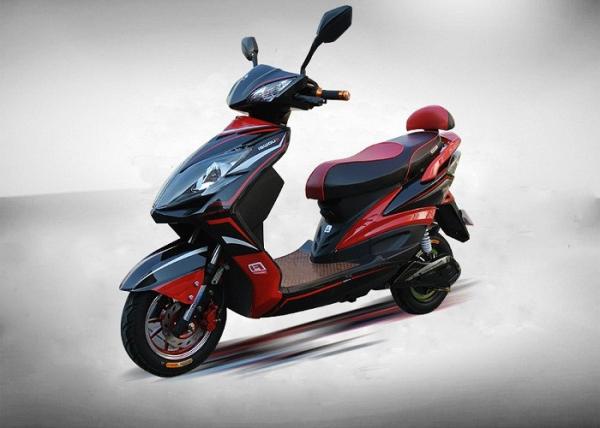 Front Disc Brake Electric Motorcycle Scooter , Electric Ride On Scooter 45km / H