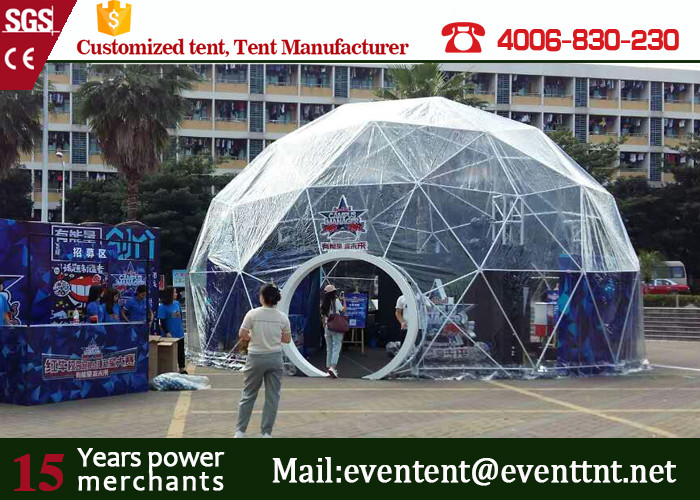 White PVC Giant Geodesic Dome Frame , UV Resistant Geodesic Dome Garden For Party