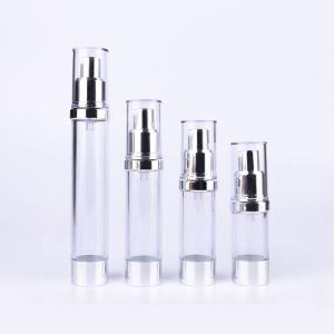 Quality Clear Plastic Silver Plating Vacuum Airless Cosmetic Bottles wholesale