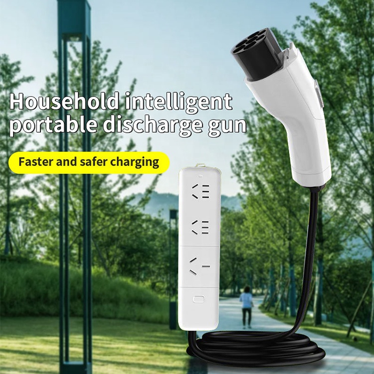 High Temperature Flame Retardant 3.5KW 16A GBT/Type 1/Type 2 Portable Discharger for General Electronic Cars