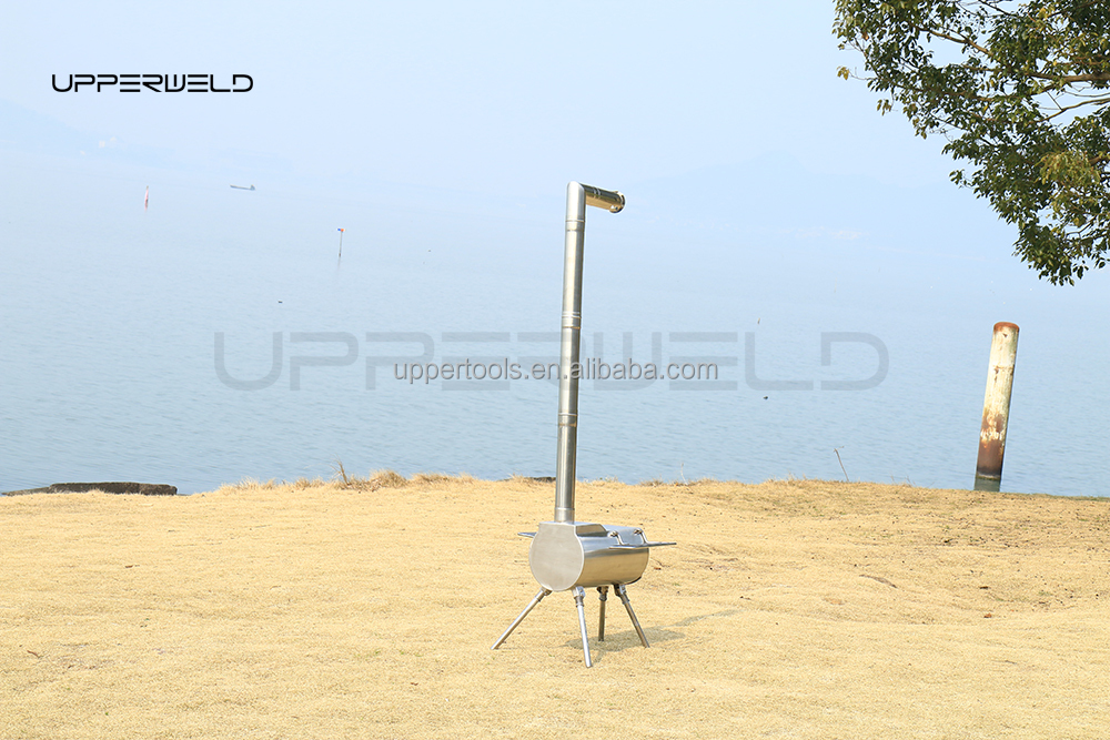 Wood Burning Tent Stove for Camping Stainless Steel and 3.5 Inch Chimney Pipe Included