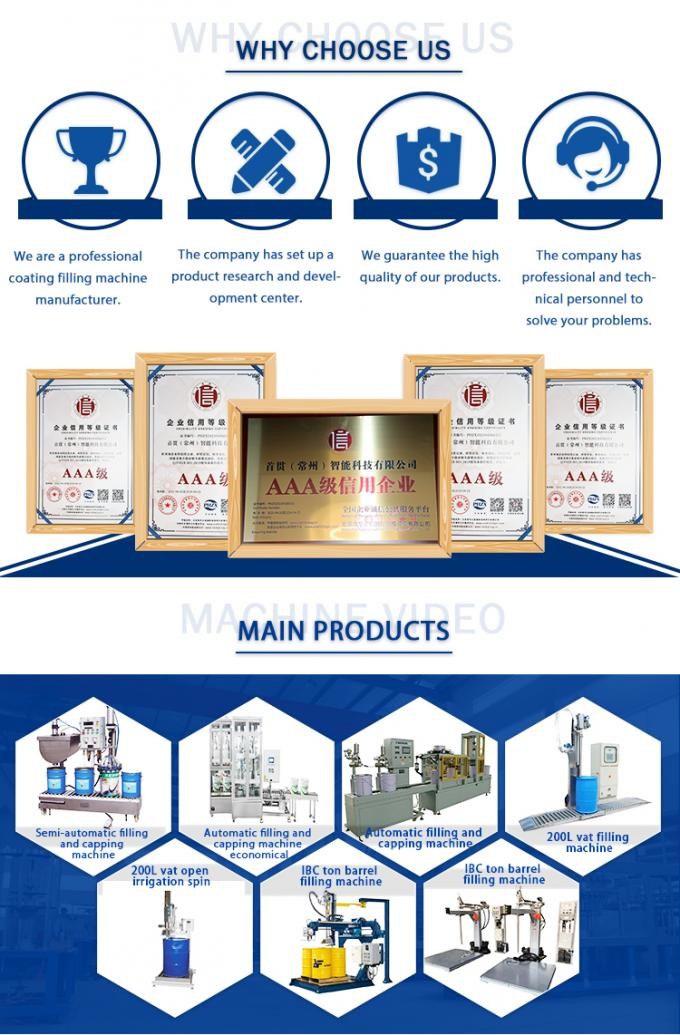5L 320/220v Chemical Liquid Filling Machine Series For Water Based Paint Volumetric Liquid Filling Machine