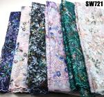 African Sequins Lace Fabric Multi color Net Embroidery Tulle Net Lace Fabric