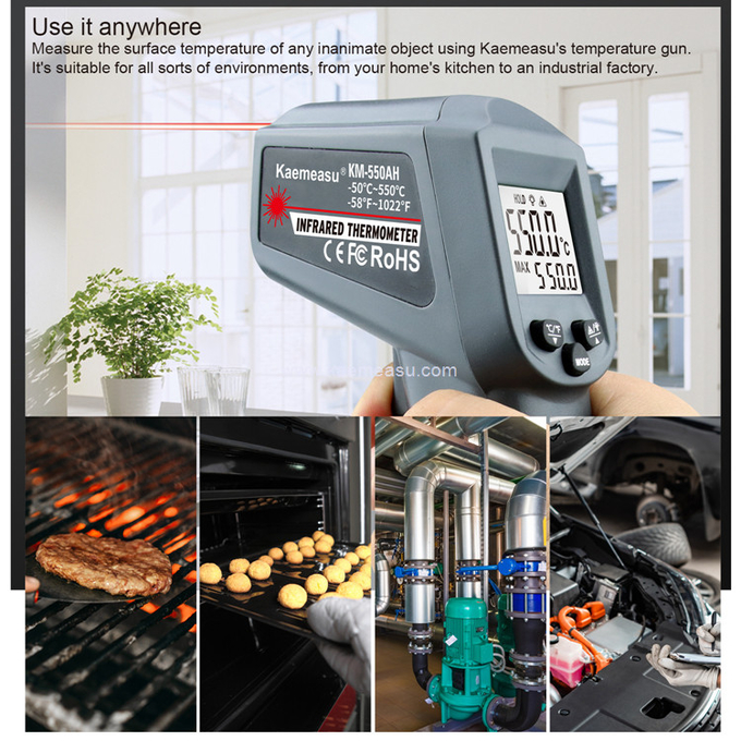Kaemeasu Non Contact High Temperature Laser Thermometer OEM ODM