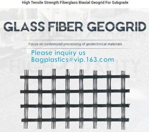 Quality Fiber Geogrid For Road Building Construction Fiberglass Biaxial Geogrid With Nonwoven Geotextile Soil Stabilization wholesale