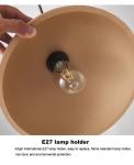 Nordic Simple Wabi-Sabi Style Led Droplights Living Room Bedroom Dome Pendant