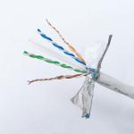 4P Twisted Pair Blue Cat6 Shielded Cable 305m Indoor 0.52mm To 0.58mm