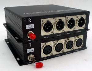 Quality 4 CH XLR Balance Audio To Fiber Optic Converter,Banlanced audio over fiber extender wholesale
