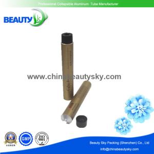 Quality Collapsible aluminum Tube for PH&lt;7 Hair Color cream Packaging with Golden color finishing enamel wholesale