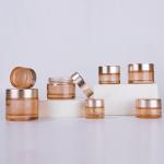 Face Lotion 100g Luxury Glass Cosmetic Jars Containers Custom Empty