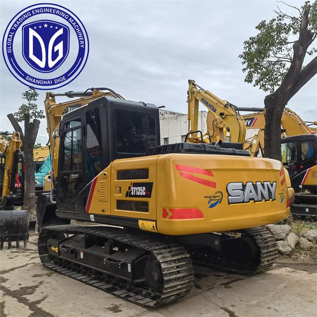 Used Sany SY135 13.5Ton Hydraulic Excavator Multiple Operating Mode Selection
