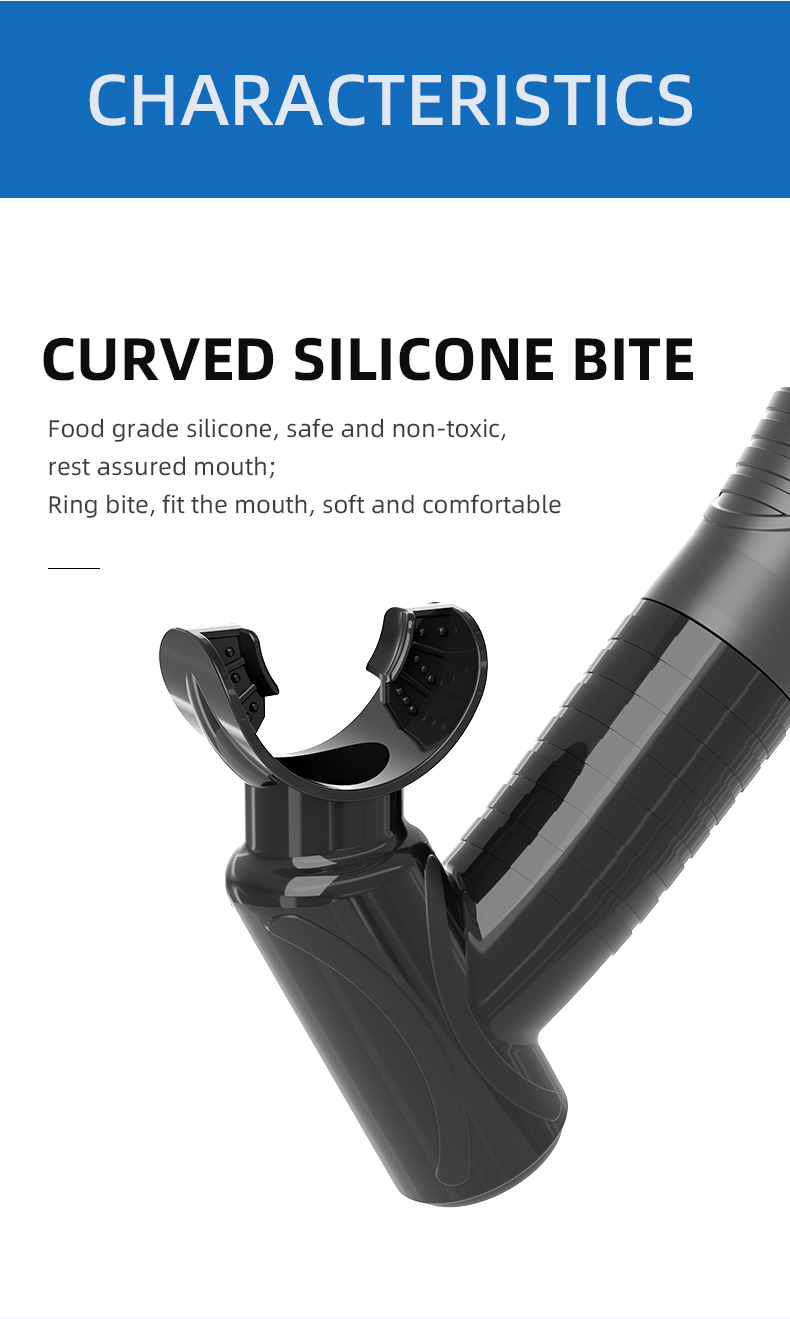 Silicone Swimming Diving Scuba Breathing Tube Dry Snorkel For Kids