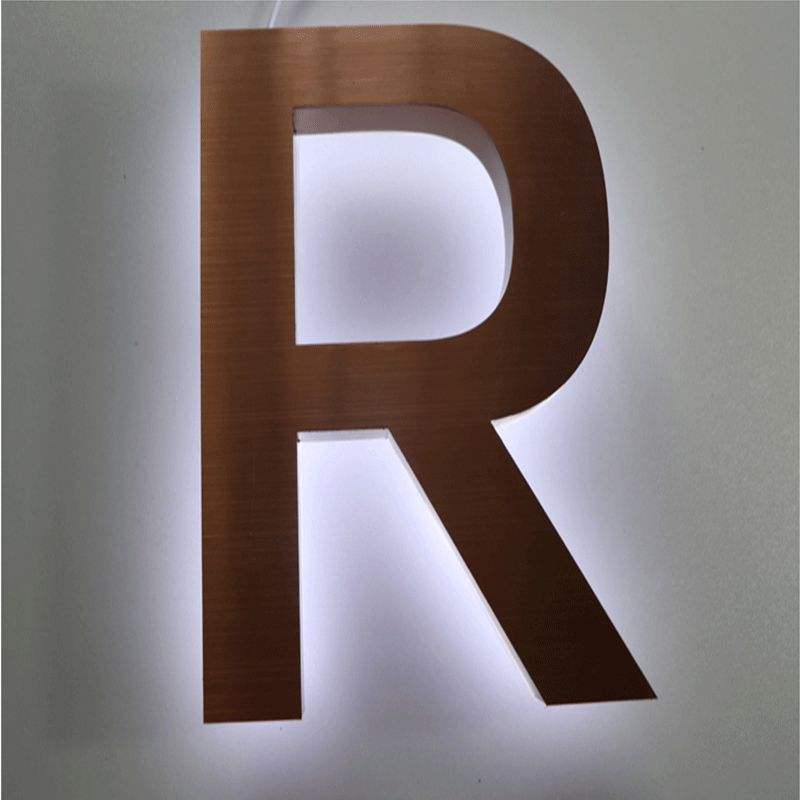 Manufacturer'S Direct Supply Of Stainless Steel Illuminated Outdoor Signs With Metal Backlit Letter Sign
