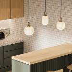 Mid century pendant light retro design glass lampRestaurant Hotel Simple