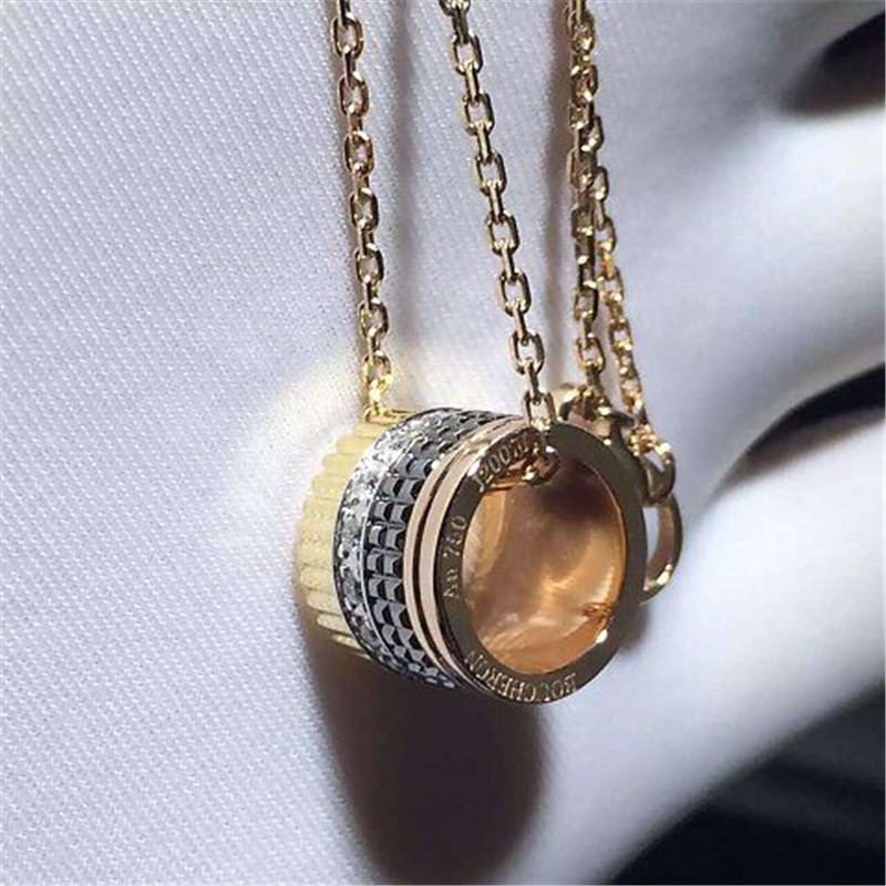 Jewelry factory in Shenzhen, China Br necklace 18k white gold yellow gold rose gold diamond necklace
