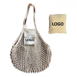 Quality Organic Drawstring Cotton Mesh Produce Bags Washable Eco Friendly wholesale