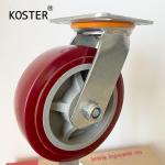 4inch 5inch 6inch 8inch Heavy Duty Red Wheel Roller Bearing Polyurethane PU