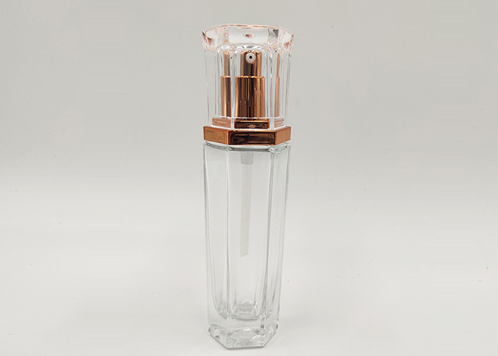 Winly 30ml 1oz Clear Glass Bottle With Lotion Pump