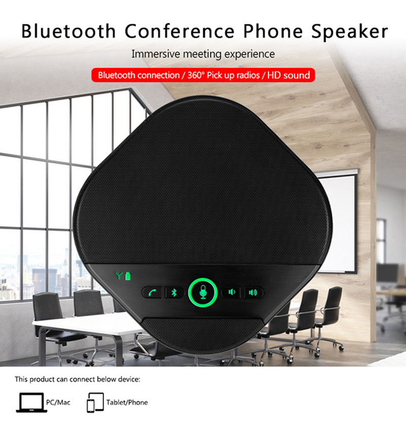 Portable Bluetooth Speakerphone for Tel/Video Conference