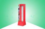 Red Pos Cardboard Displays , Free Standing Cardboard Hook Display Long Lasting