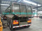 45 Ton Pay Load Semi Dump Trailers / Tri Axle Dump Truck Trailer 10 Pcs Leaf