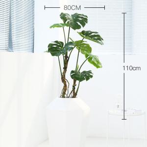 Quality Nordic Bonsai Evergreen Monstera Artificial Potted Plant Ornament wholesale