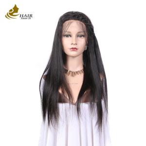 Quality Customized Human Hair Front Lace Wig Natural Black Straight Human Hair Wig wholesale