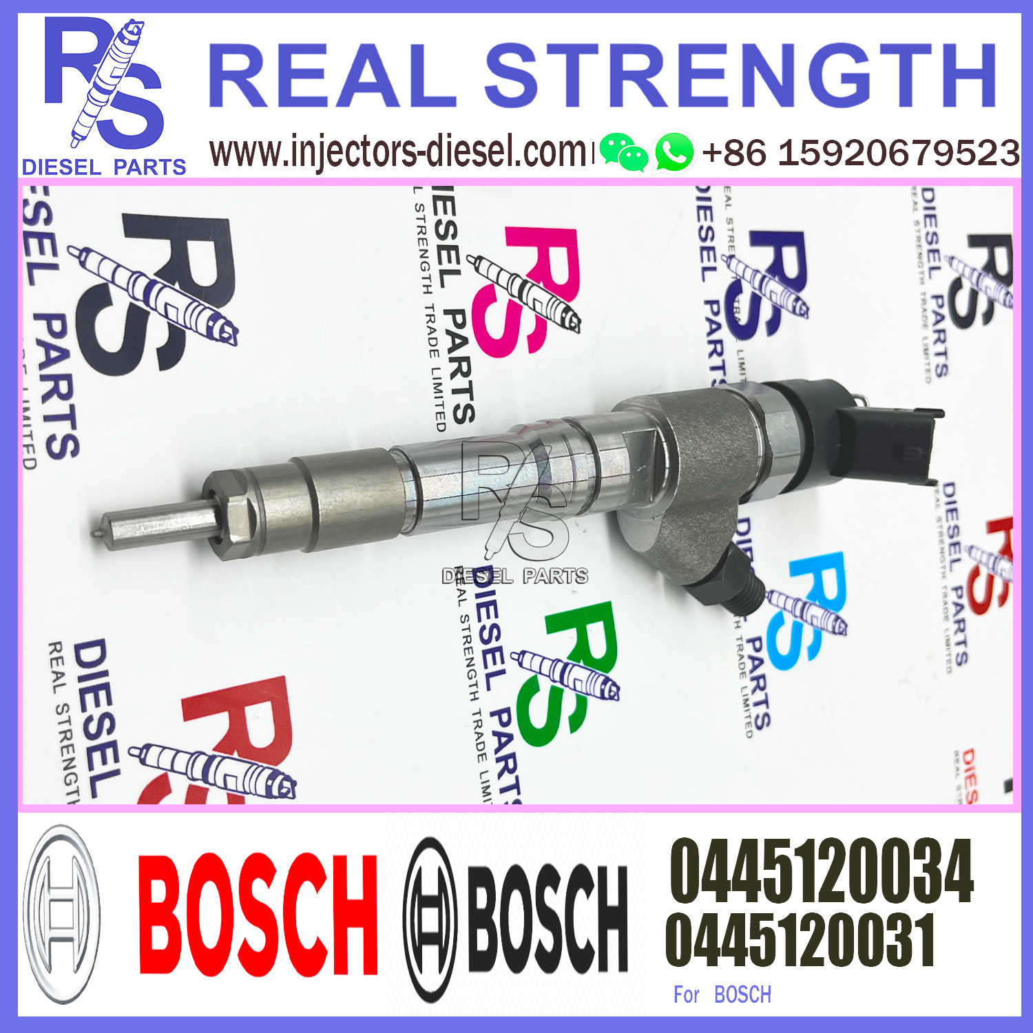 Diesel fuel Injector assembly common rail injector 0445120034 for diesel engine