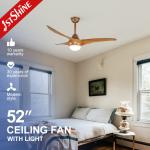 Plastic Blade Inverter 60W Electric Ceiling Fan Indoor Decorative Lighting