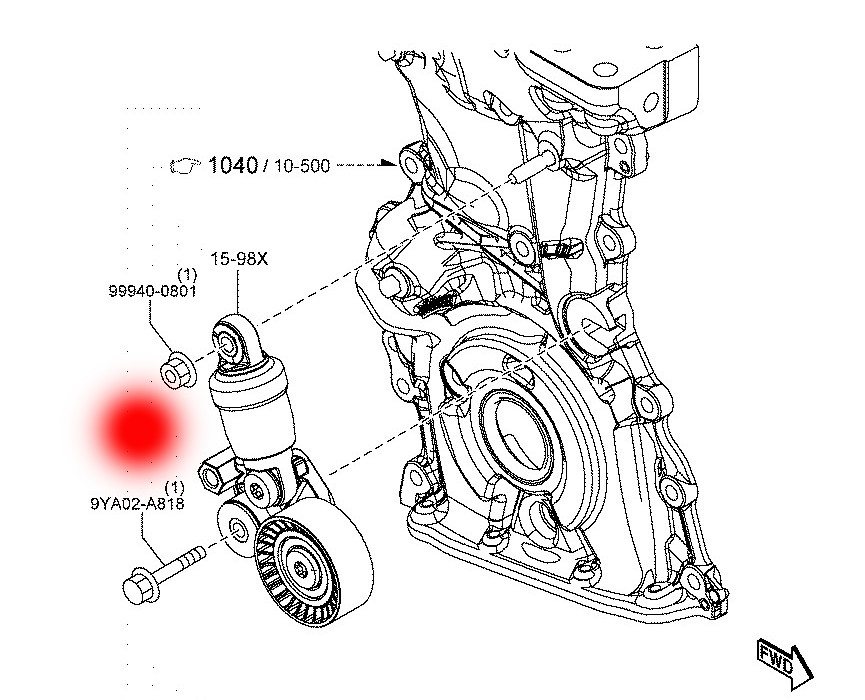 PE7W-15-980 PE03-15-980B Auto Belt Tensioner For MAZDA 3 SALOON BM BN 2.0