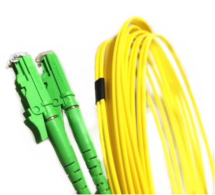 Yellow 3.0mm Fiber Optic Cables Singlemode Multimode E2000 SC APC UPC Connector
